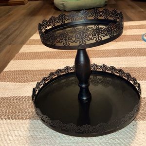 Two tier dessert tray